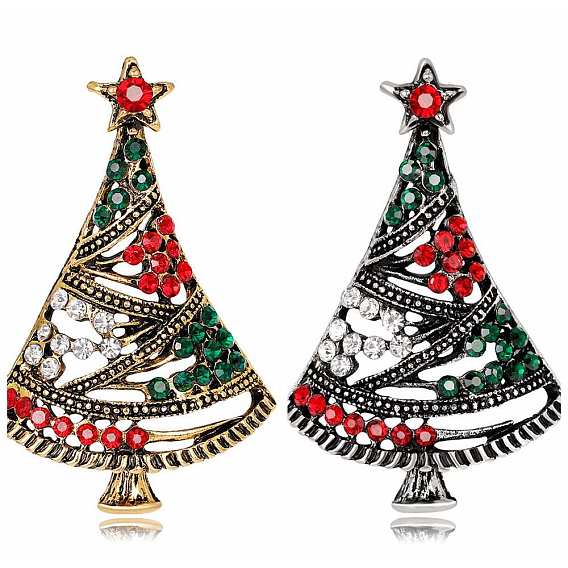 Colorful Christmas Tree Enamel Pin, Alloy Brooch for Backpack Clothes