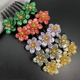 Double-layered Begonia Flower Hairpin for Women's Ancient Style Updo Hairstyle Decoration