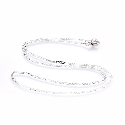 304 Stainless Steel Mariner Link Chain Necklaces, with 304 Stainless Steel Clasps