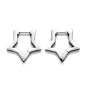 304 Stainless Steel Star Huggie Hoop Earrings