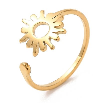 304 anillo de acero inoxidable con abertura solar para mujer