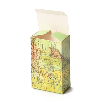 Boîtes de bonbons en papier, boîte de cadeau de fête de mariage, avec fil de paquet, rectangle