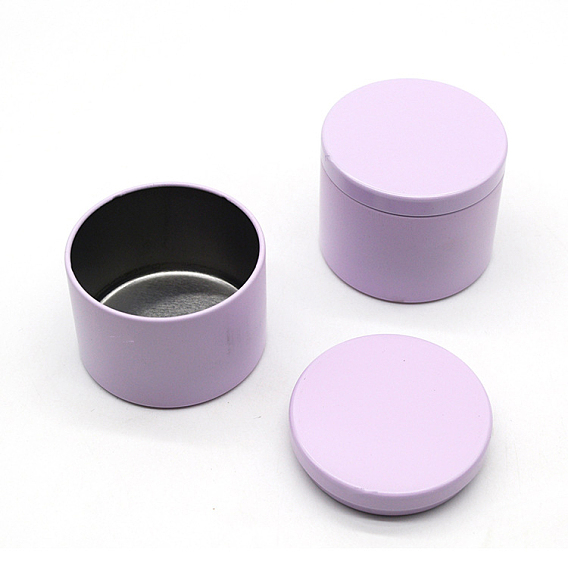 Iron Candle Tins, with Lids, Empty Tin Storage Containers