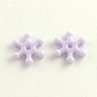 Perles acryliques de flocon de neige opaque, 16x14x3mm, trou: 2 mm, environ 2300 pcs / 500 g