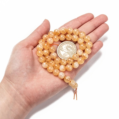 Citrine naturelle chapelets de perles, ronde