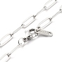 304 Stainless Steel Paperclip Chains Necklace