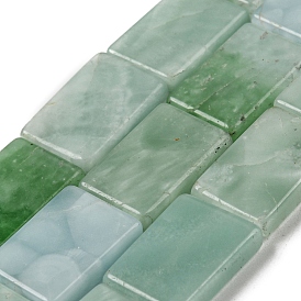 Natural Glass Beads Strands, Rectangle
