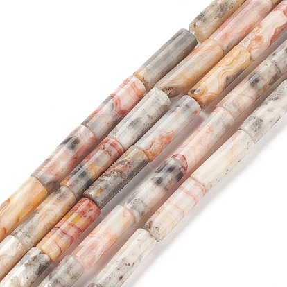 Natural Crazy Agate Stone Beads Strands, Column