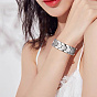Bracelets de bande de montre de chaîne de panthère d'acier inoxydable de Shegrace, avec des agrafes de bande de montre