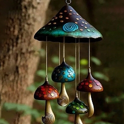 Hängende Ornamente aus Pilzharz, Quasten-Windspiel für die Dekoration zu Hause und im Freien