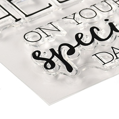 Timbres transparents mots tpr, pour scrapbooking diy, album photo décoratif, fabrication de cartes
