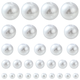 5 Style ABS Plastic Imitation Pearl Beads, Round