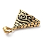Ion Plating(IP) 304 Stainless Steel Pendants, Pyramid with Eye of Horus Charm