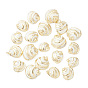 Natural Sea Shell Pendants, Shell Shape Charms, with Light Gold Tone Brass Findings