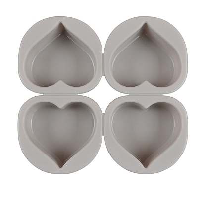 Moules en silicone de qualité alimentaire pour savon, bricolage, pour la fabrication de savons artisanaux, 4 cavités, cœur