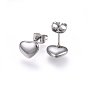 304 définit bijoux en acier inoxydable, colliers, boucles d'oreilles et bracelets, cœur
