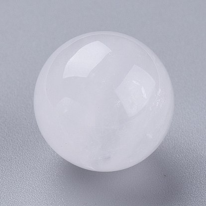 Perles de cristal de quartz naturel, perles de cristal de roche, sphère de pierres précieuses, pas de trous / non percés, ronde