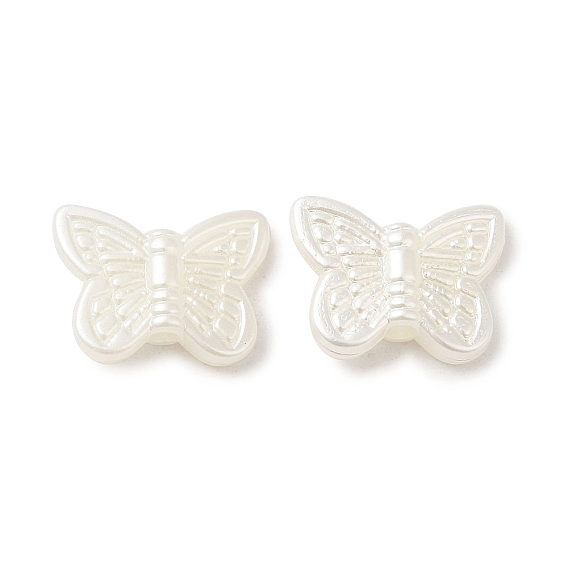 Perles de perles imitation abs, papillon