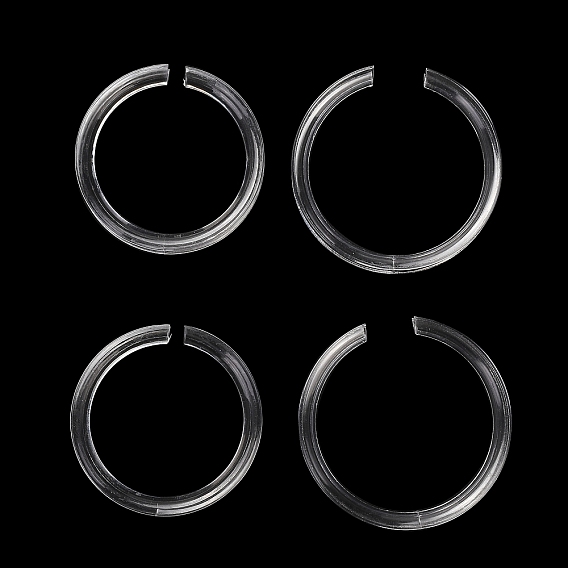 Прозрачные пластиковые одинарные кольца-дисплеи для браслетов