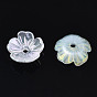 5-pétale galvanoplastie bouchons de perles acryliques, fleur