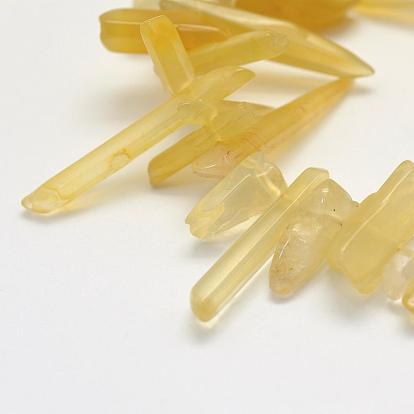 Natural Citrine Beads Strands, Tusk, Faceted