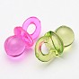 Transparent Acrylic Pendants, Pacifier, 20x10x10mm, Hole: 5mm, about 670pcs/500g