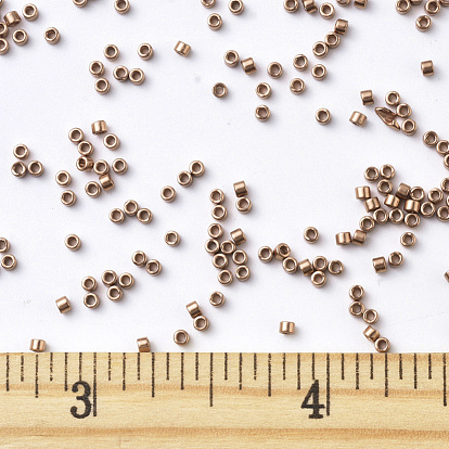 Cuentas de miyuki delica, cilindro, granos de la semilla japonés, 11/0, colores metálicos