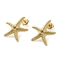 304 Stainless Steel Stud Earrings Findings, Starfish Earring Settings for Rhinestone