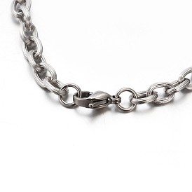 304 bracelets de la chaîne de câble en acier inoxydable, avec fermoir pince de homard, 8-1/2 pouces (215 mm)