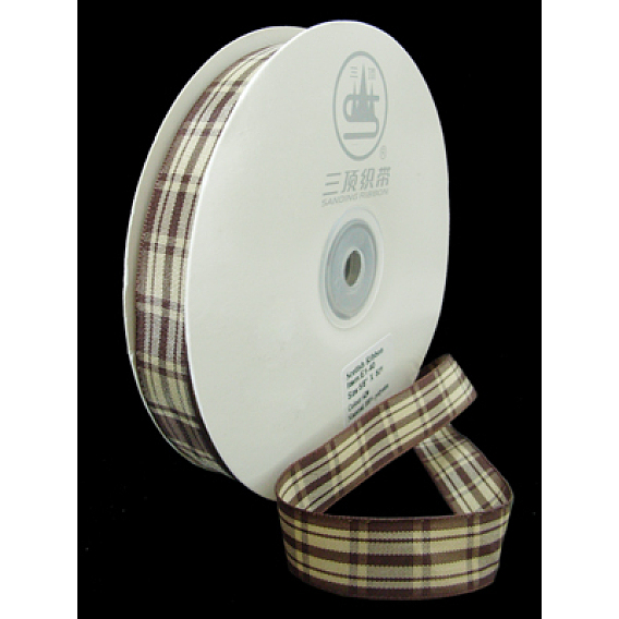 Ruban tartan double face ruban de satin, Ruban de nylon, 5/8 pouces (15 mm), 50 yards / rouleau (45.72m / roll)