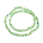 Electroplate Transparent Glass Beads Strands, Faceted, AB Color Plated, Cube