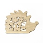 Single Face Printed Wood Big Pendants, Autumn Charms with Maple Leaf
