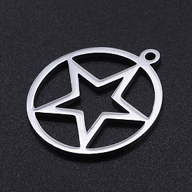 201 pendentifs en acier inoxydable découpés au laser, étoiles