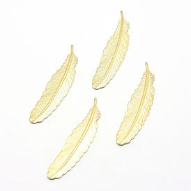 Brass Bookmarks, Lead Free & Cadmium Free & Nickel Free, Feather