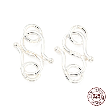 925 Sterling Silver Hook and S-Hook Clasps, with 925 Stamp