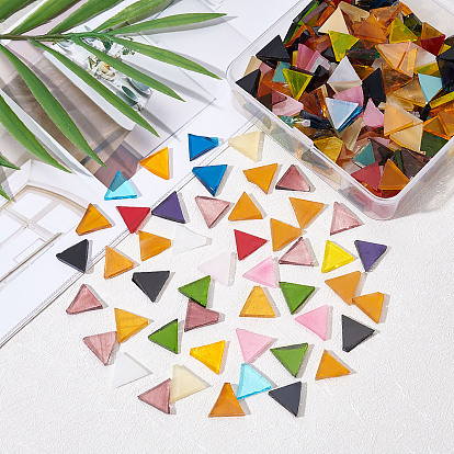 Olycraft Glass Cabochons, Mosaic Tiles, for Home Decoration or DIY Crafts, Triangle