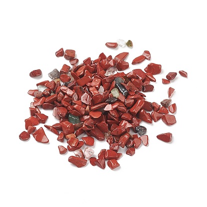 Perles de copeaux de jaspe rouge naturel, sans trou
