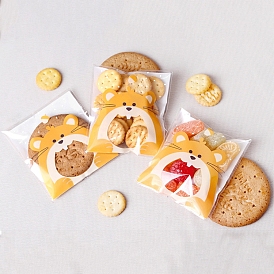 Mouse Pattern Cookie Bags, Plastic Bags, Self Adhesive Candy Bags, for Party Gift Supplies