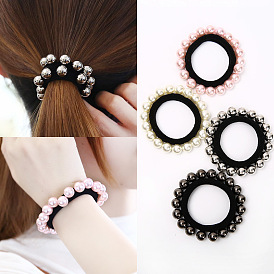 Pearl Hair Tie Hairband Elastic Hair Accessories - Elegant and Chic.