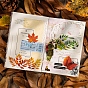 40 pcs 20 styles automne animaux autocollants de feuilles auto-adhésifs imperméables, pour le scrapbooking, carnet de voyage