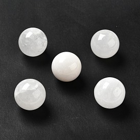 Perles de cristal de quartz naturel, perles de cristal de roche, pas de trous / non percés, ronde
