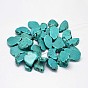 Dyed Natural Magnesite Bead Strands, Nuggets, 18~24x28~36x5~6mm, Hole: 1mm