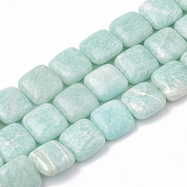 Natural Amazonite Beads Strands, Square