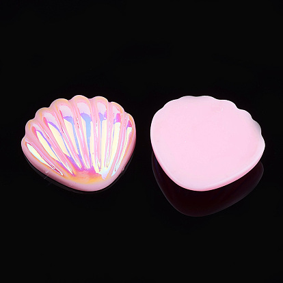 Resin Cabochons, AB Color, Shell