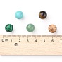 Natural & Synthetic Gemstone Stone Beads, Gemstone Sphere, for Wire Wrapped Pendants Making, No Hole/Undrilled, Round