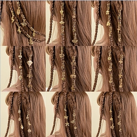 Perles de dreadlocks en alliage, clips de décoration de pendentifs de cheveux de tressage