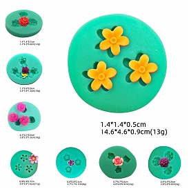 Moules en silicone pour fleurs de qualité alimentaire, moules fondants, pour la décoration de gâteau de bricolage, chocolat, candy