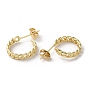 Brass Stud Earrings, Curb Chains Half Hoop Earrings, Long-Lasting Plated, Lead Free & Cadmium Free