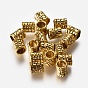 Tibetan Style Alloy Beads, Cadmium Free & Lead Free, Column, about 6mm in diameter, 7mm long, hole: 4mm