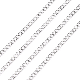 304 Stainless Steel Curb Chains, with Spool